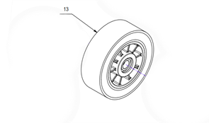 436222 Comac Колесо с подшипниками диаметр=175мм ширина=60мм 436222